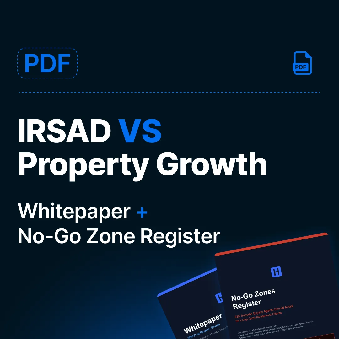 IRSAD vs Property Growth — Whitepaper & No-Go Zones Register