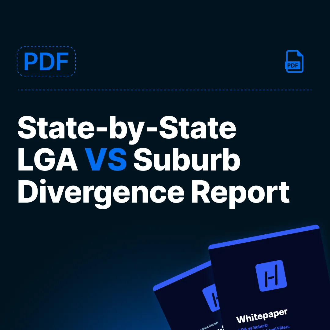 State-by-State LGA vs Suburb Divergence Report